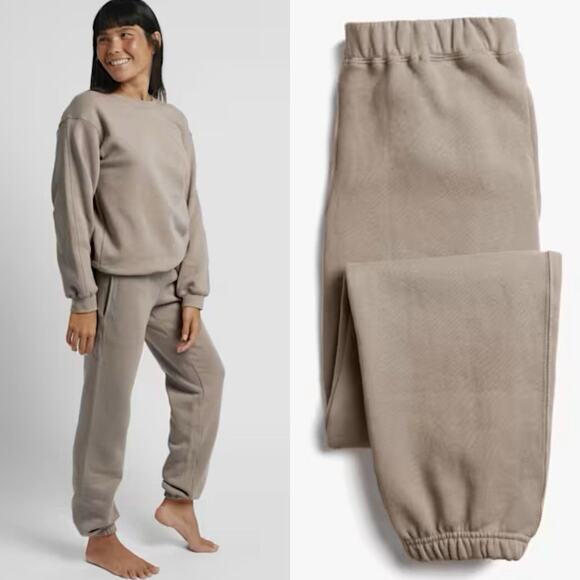 Parachute Women's Classic Sweatpant In Fawn Drawstring Jogger Baggy Tan Size S - Picture 1 of 16